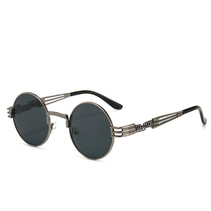 Steampunk Sunglasses Round Frame Personality Travel Street Shoot