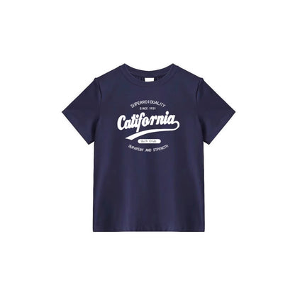 Round Neck Letter Print Simple Casual All-match T-shirt