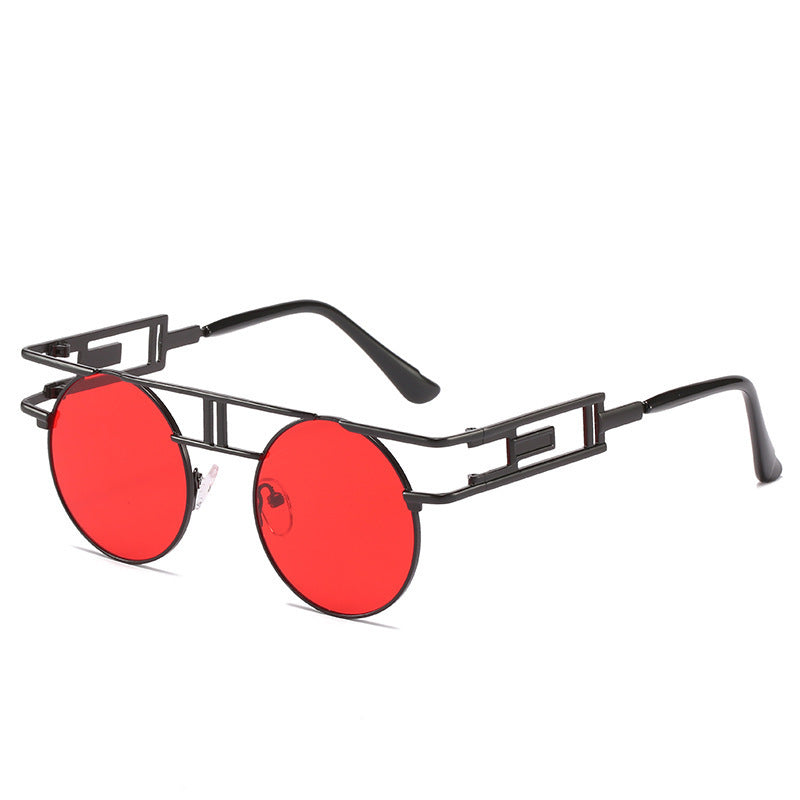 Fashion Retro Metal Round Frame Ink