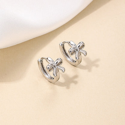 Summer Bowknot Small Cherry Versatile Daily Commute Female Earrings