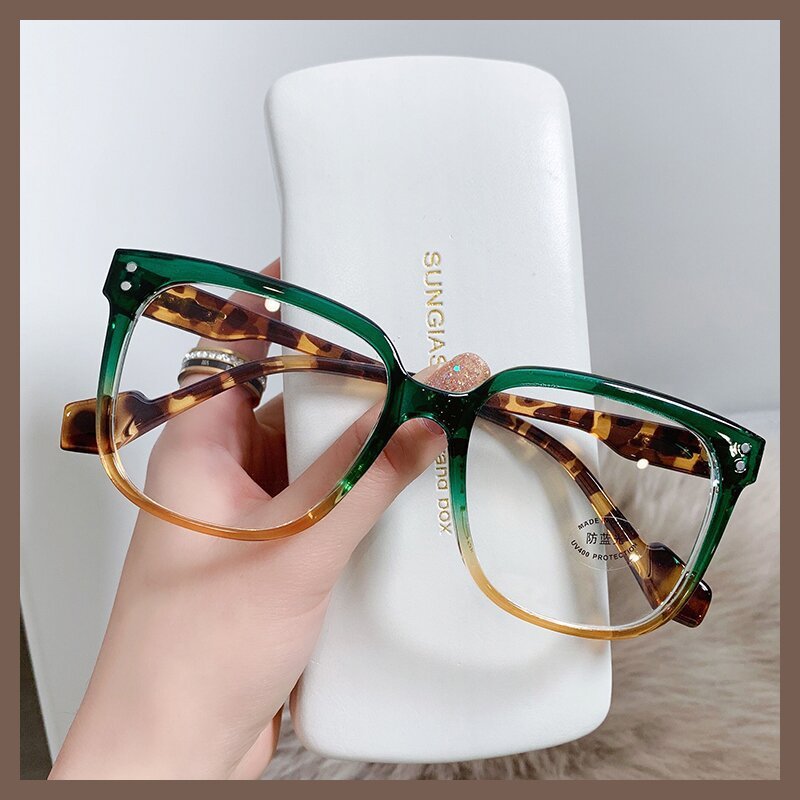 Retro Large Frame Can Be Equipped With Myopia Frame Plain Glasses