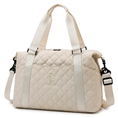 Rhombus Travel Luggage Bag Women's Lightweight Korean Style Crossbody