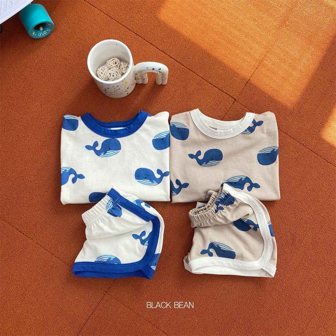 New Baby Cartoon Printing Suit Male And Female Baby