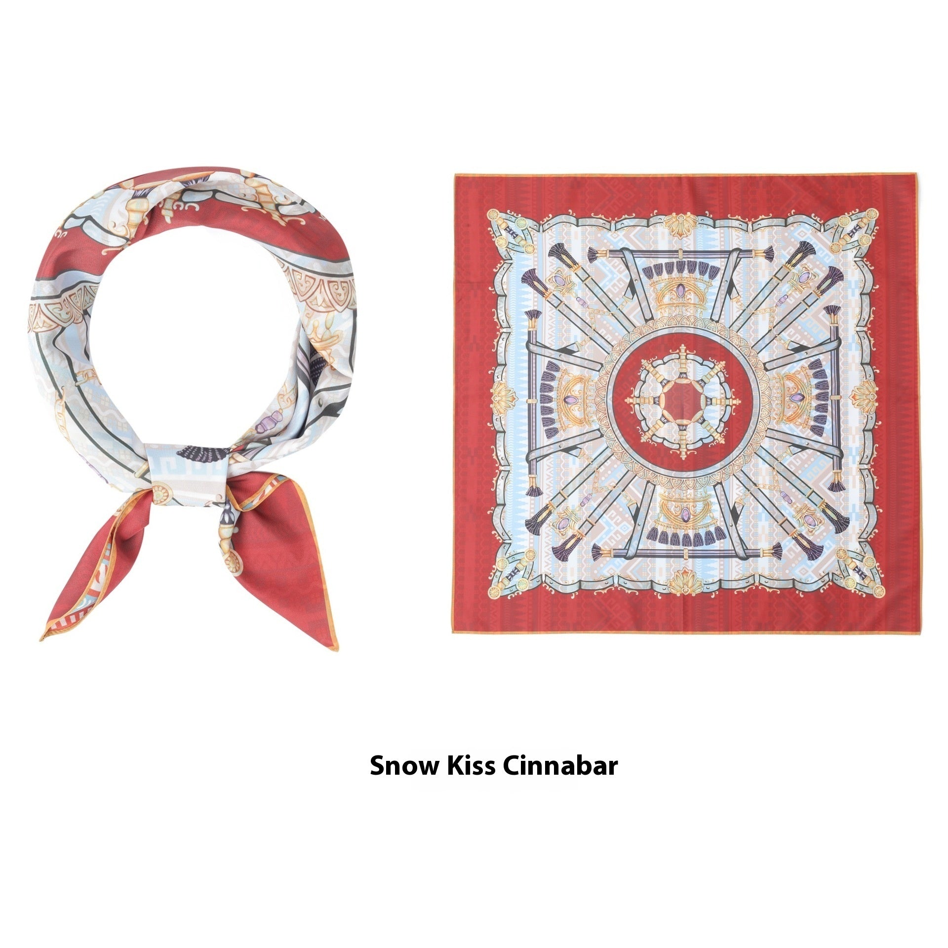 Thin Headcloth Duplex Printing Silk Scarf Square Scarf