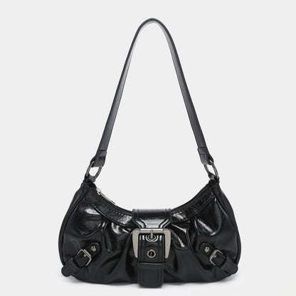 Women's Vintage Vintage Two-tone Leather Shoulder Bag