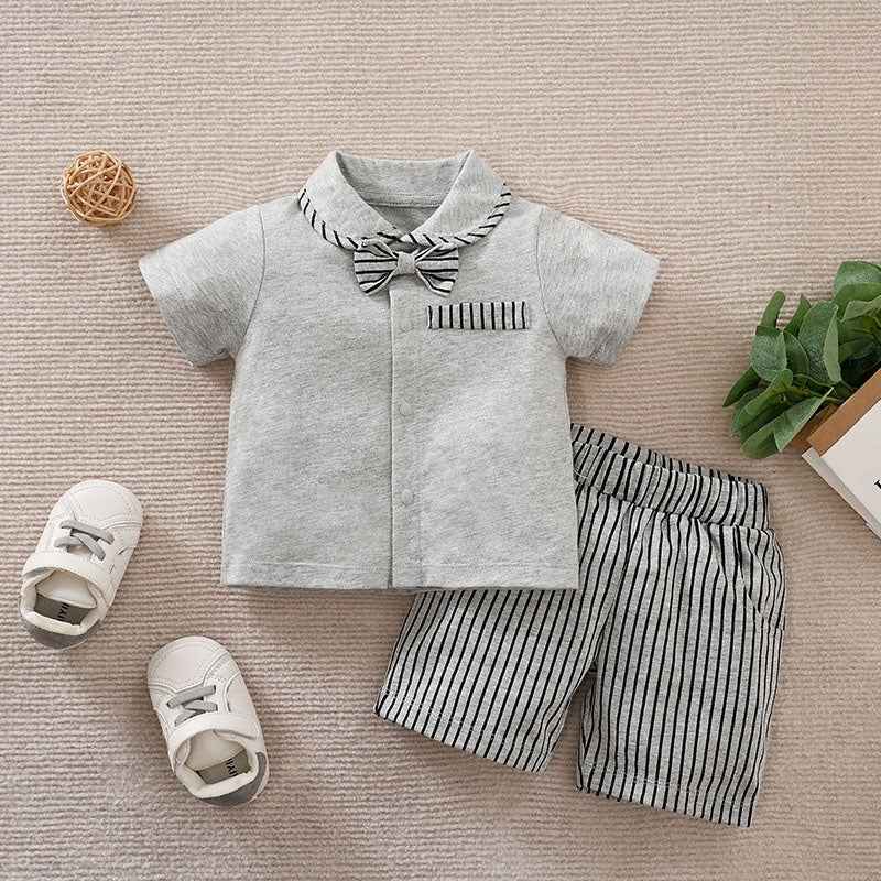 Summer Short-sleeved Children's Gentleman Two-piece Suit Male Baby Clothes - MIQ Store
