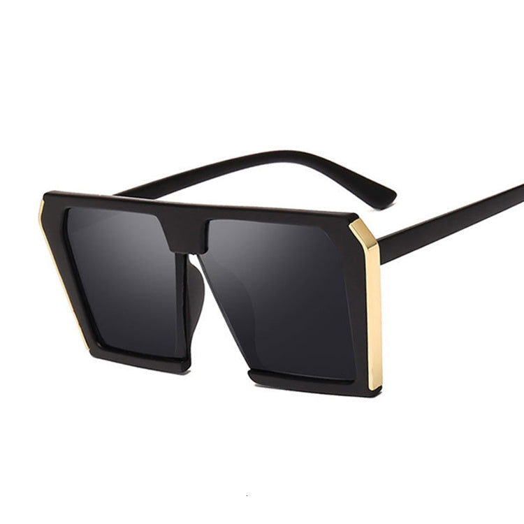 Fashion Metal Large Frame Women's Sunglasses UV Protection
