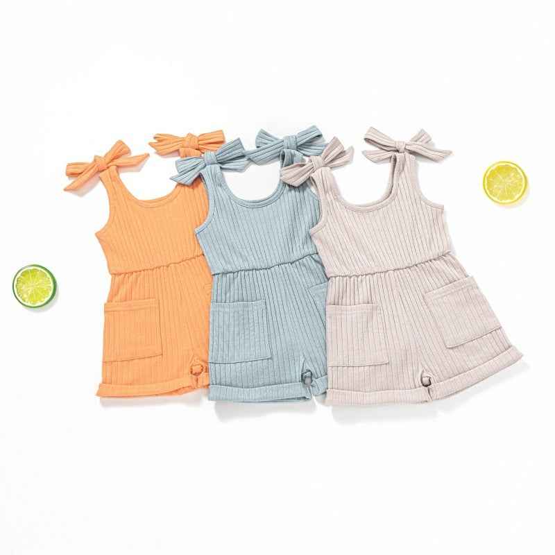 Baby Double-shoulder Strap One-piece Shorts 0-4 Years Old Male And Female Baby - MIQ Store