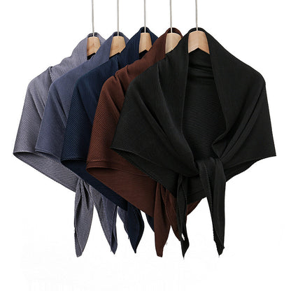 Solid Color Satin Crumpled Large Kerchief Fashion Scarf