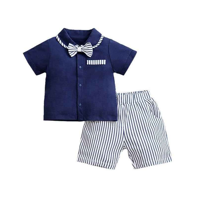 Summer Short-sleeved Children's Gentleman Two-piece Suit Male Baby Clothes - MIQ Store