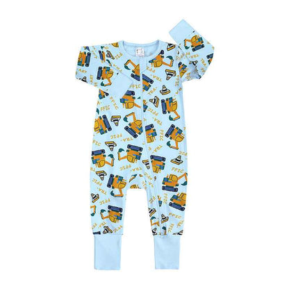 Spring And Autumn Long Sleeve Cotton Baby Jumpsuit Male And Female Baby Home Romper - MIQ Store