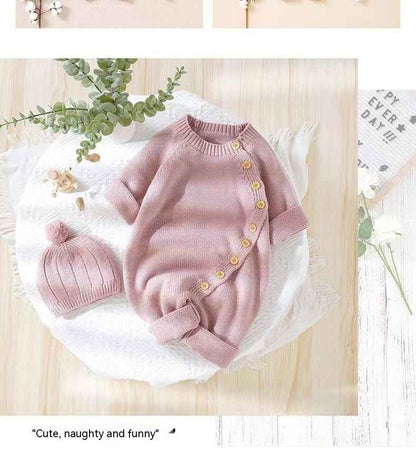 Babies' Knit Jumpsuit Male And Female Baby Sweater - MIQ Store