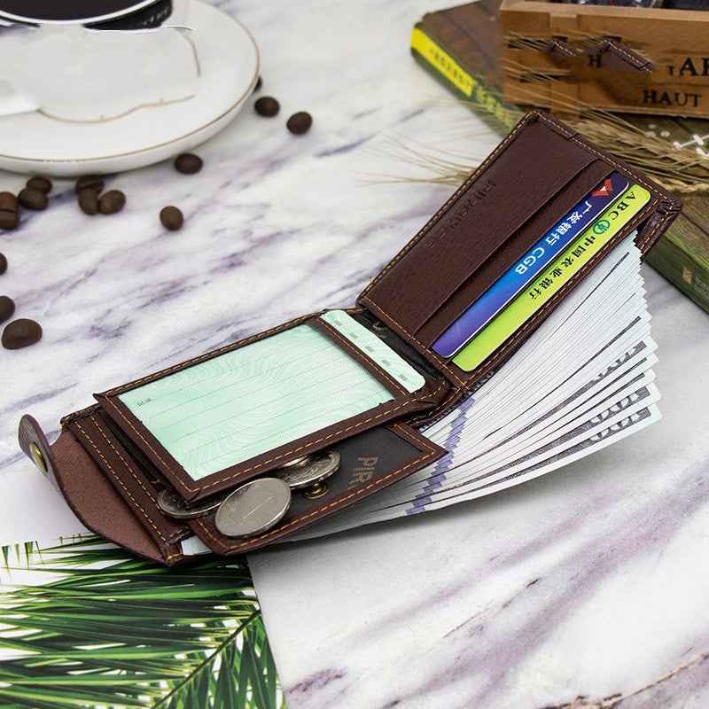 Short Horizontal Wallet Multifunctional Leather