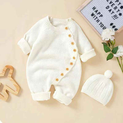 Babies' Knit Jumpsuit Male And Female Baby Sweater - MIQ Store