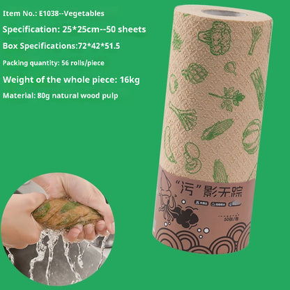 Kitchen Wet And Dry Non-woven Fabric Kitchen Dedicated Disposable Dishcloth
