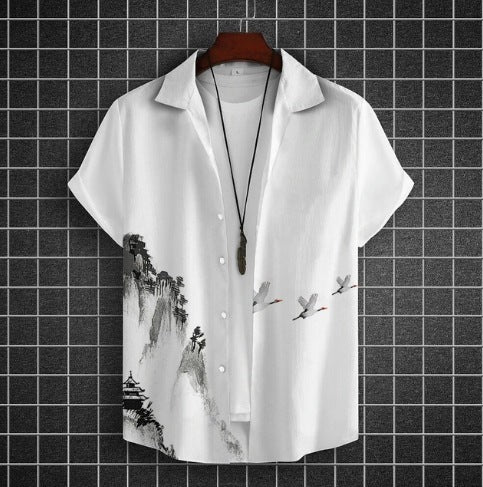 Plus Size Casual 3D Digital Printing Short Sleeve