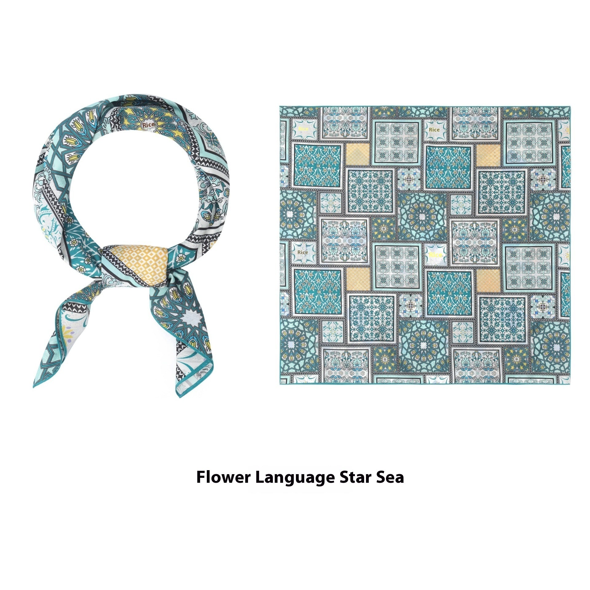 Thin Headcloth Duplex Printing Silk Scarf Square Scarf