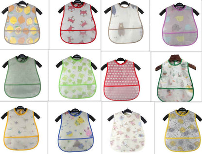 Baby eating bib girl baby waterproof children male painting apron - MIQ Store