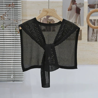 Knitted Shawl Matching Shirt Skirt Outer T-shirt Small Waistcoat