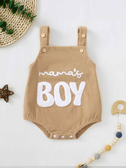 Male And Female Baby Corduroy Suspender Towel Embroidery - MIQ Store