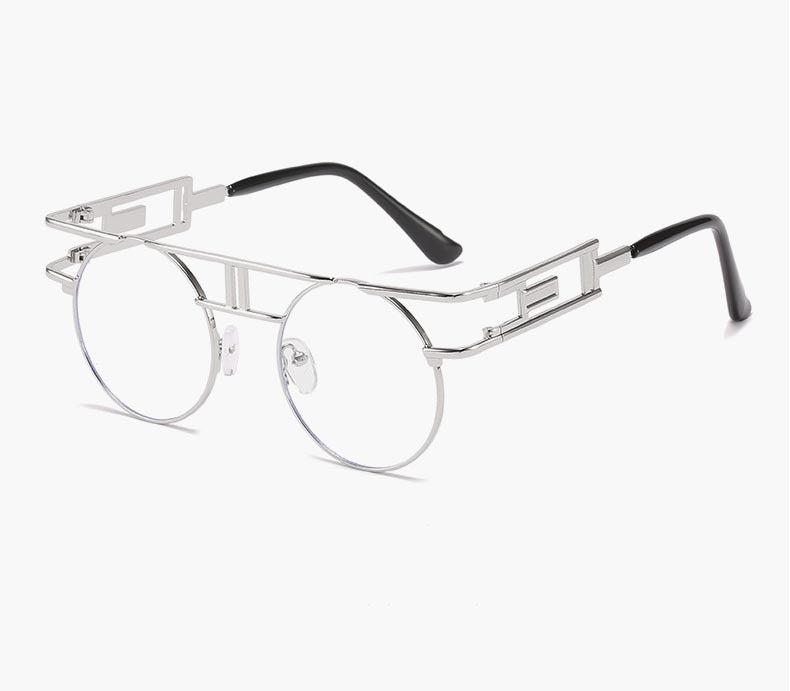 Fashion Retro Metal Round Frame Ink