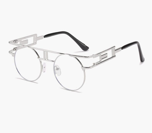 Fashion Retro Metal Round Frame Ink