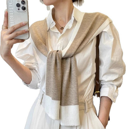 Scarf Matching Shirt Color Matching Classic Style Outer Wear Small Waistcoat