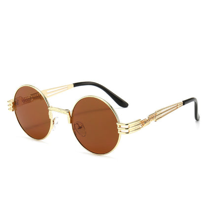 Steampunk Sunglasses Round Frame Personality Travel Street Shoot