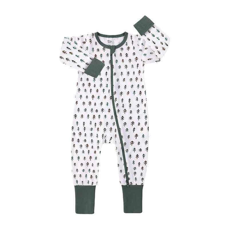 Spring And Autumn Long Sleeve Cotton Baby Jumpsuit Male And Female Baby Home Romper - MIQ Store