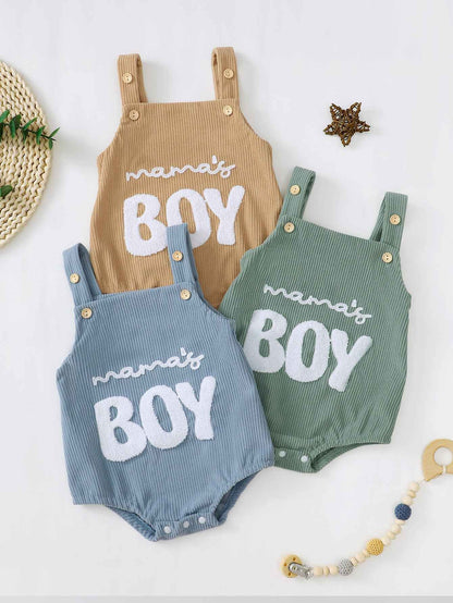 Male And Female Baby Corduroy Suspender Towel Embroidery - MIQ Store