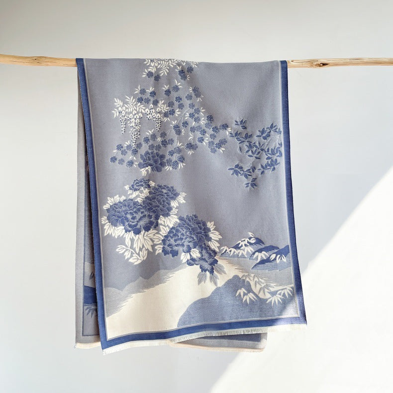 Shanshui Huanyu Winter Office Cashmere-like Warm Scarf