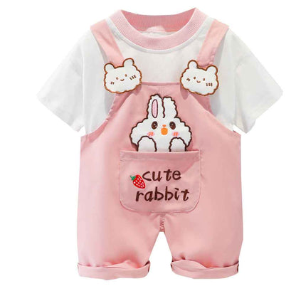 Children's Clothing Men And Women Baby Summer Cartoon Short-sleeved Overalls - MIQ Store