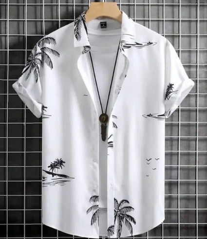 Plus Size Casual 3D Digital Printing Short Sleeve