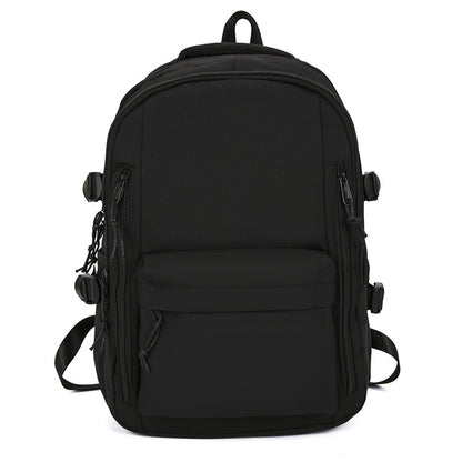 Women's Large Capacity Versatile Solid Color Schoolbag