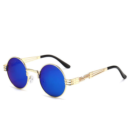 Steampunk Sunglasses Round Frame Personality Travel Street Shoot