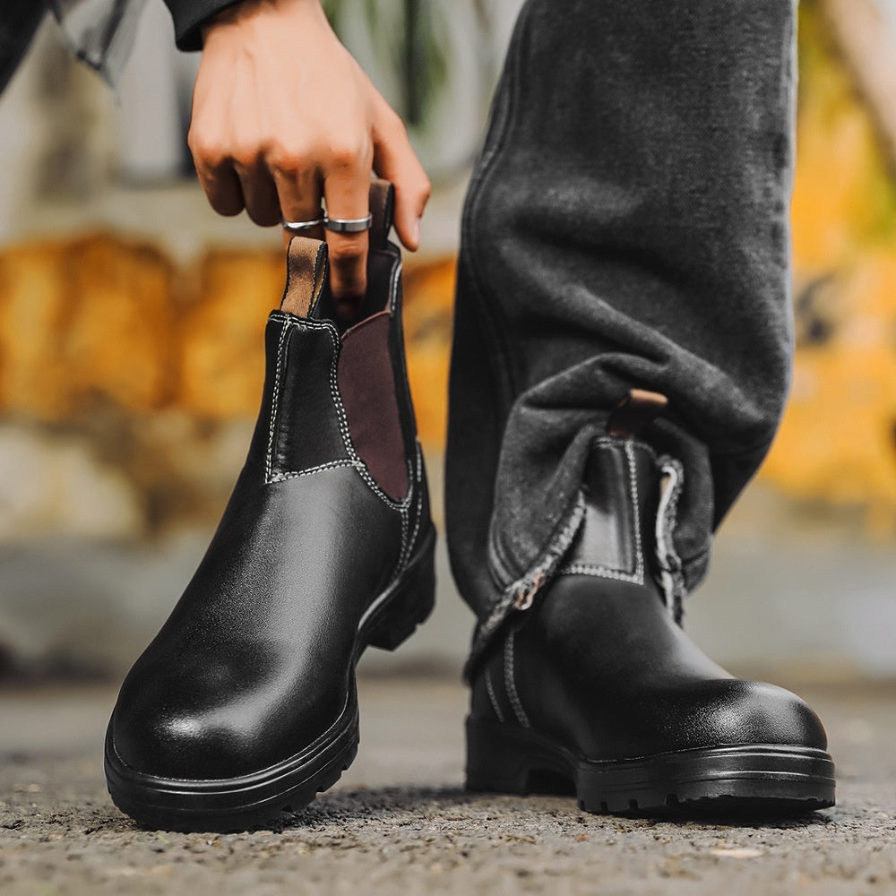 Vintage Couple Shoes Leather Boots Martin Boots Men And Women