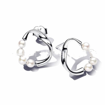 S925 Sterling Silver New Style Pearl Series Earrings