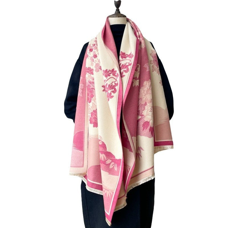 Shanshui Huanyu Winter Office Cashmere-like Warm Scarf