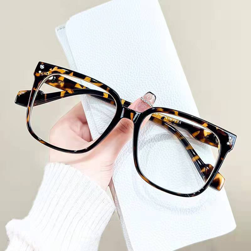 Retro Large Frame Can Be Equipped With Myopia Frame Plain Glasses
