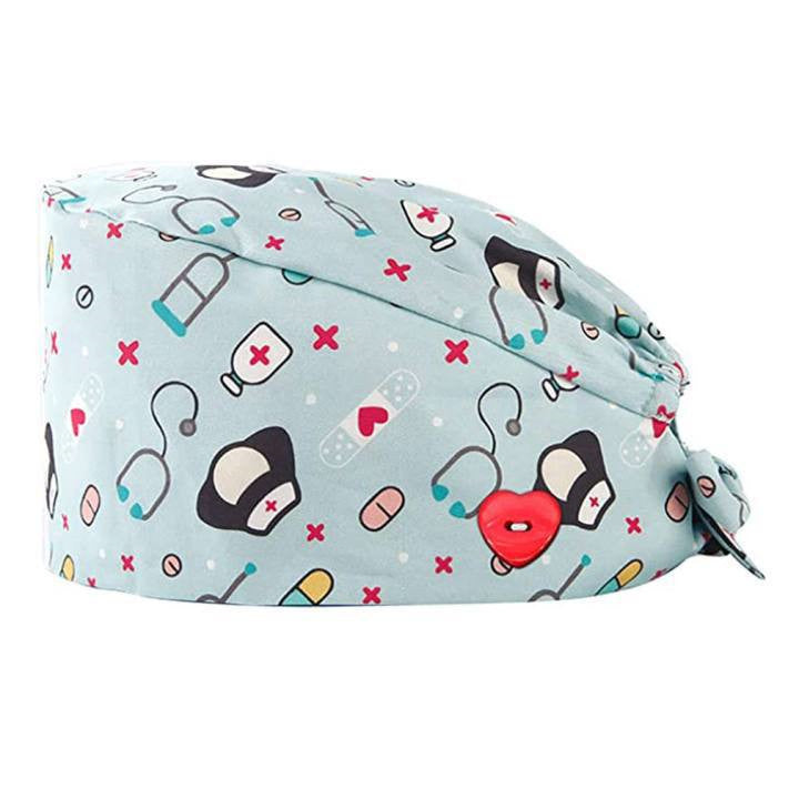 Cotton Printed Surgical Caps For Men And Women