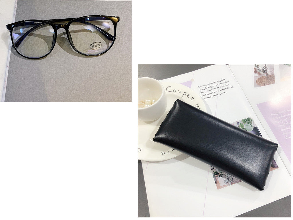 Big frame flat mirror net red frame glasses